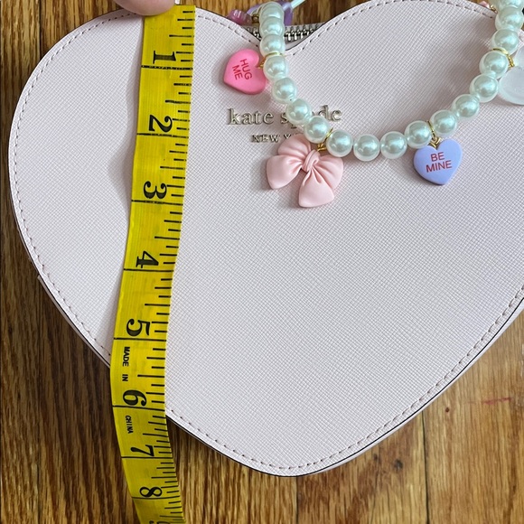 Kate Spade Blush Pink Heart Mini Crossbody Bag - Picture 11 of 12